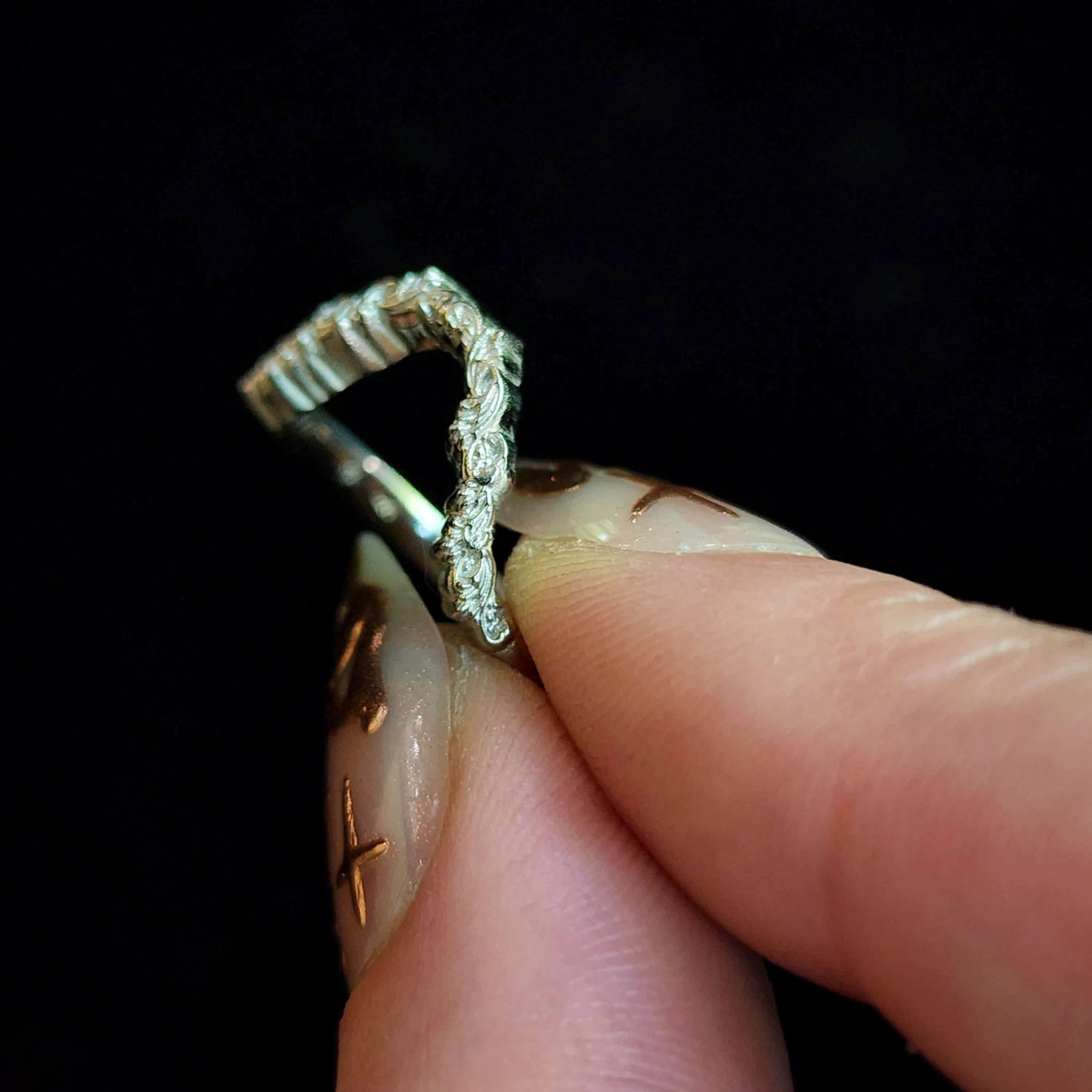 Double Death Head Hawk Moth Side Band - 14k Gold - Image 10