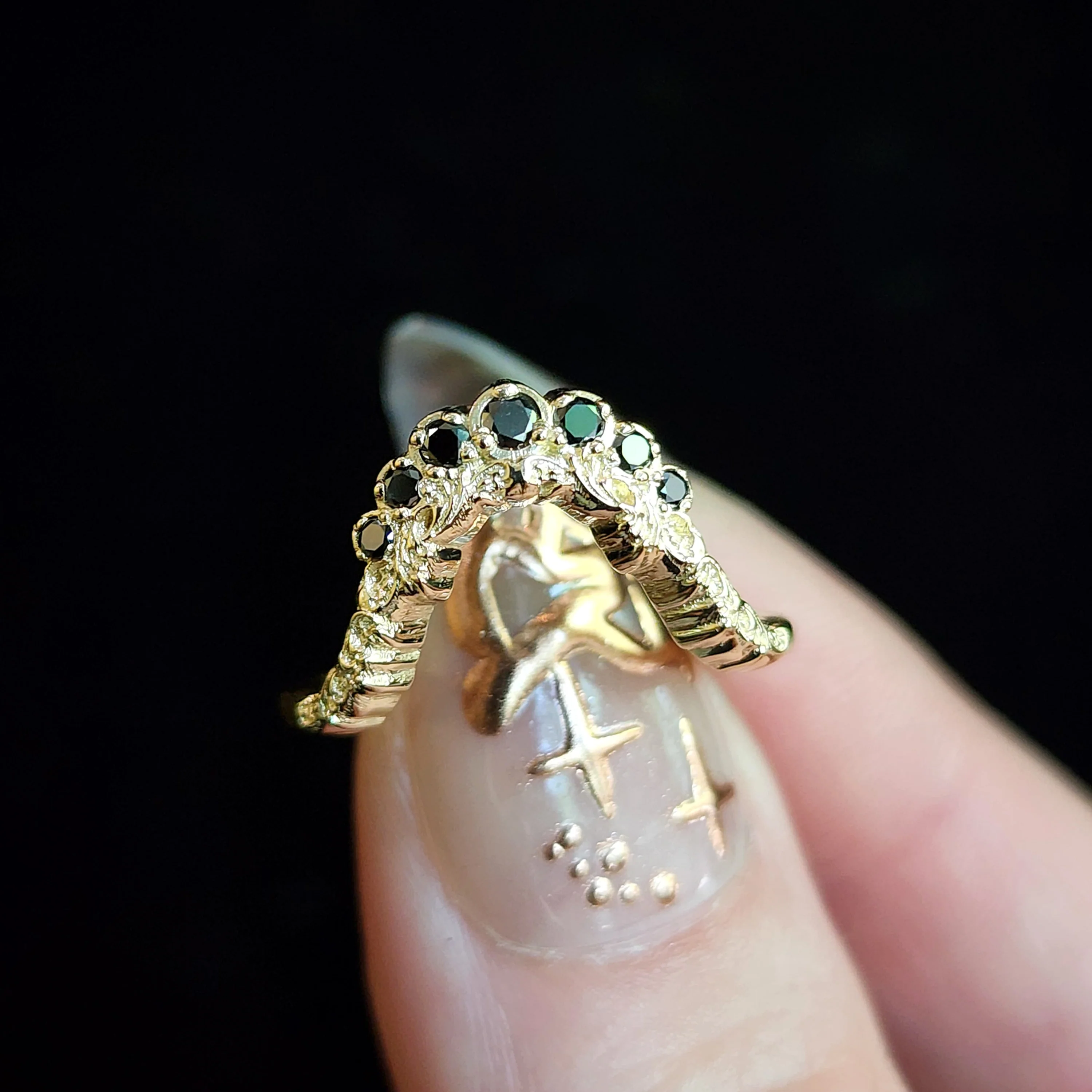 Double Death Head Hawk Moth Side Band - 14k Gold - Image 8