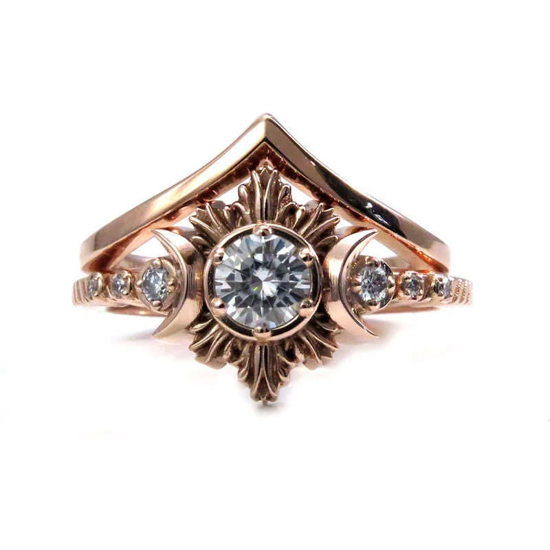 High Shine Chevron Pointed Gold Wedding Band - Rose, Yellow or Palladium White Gold - Image 4