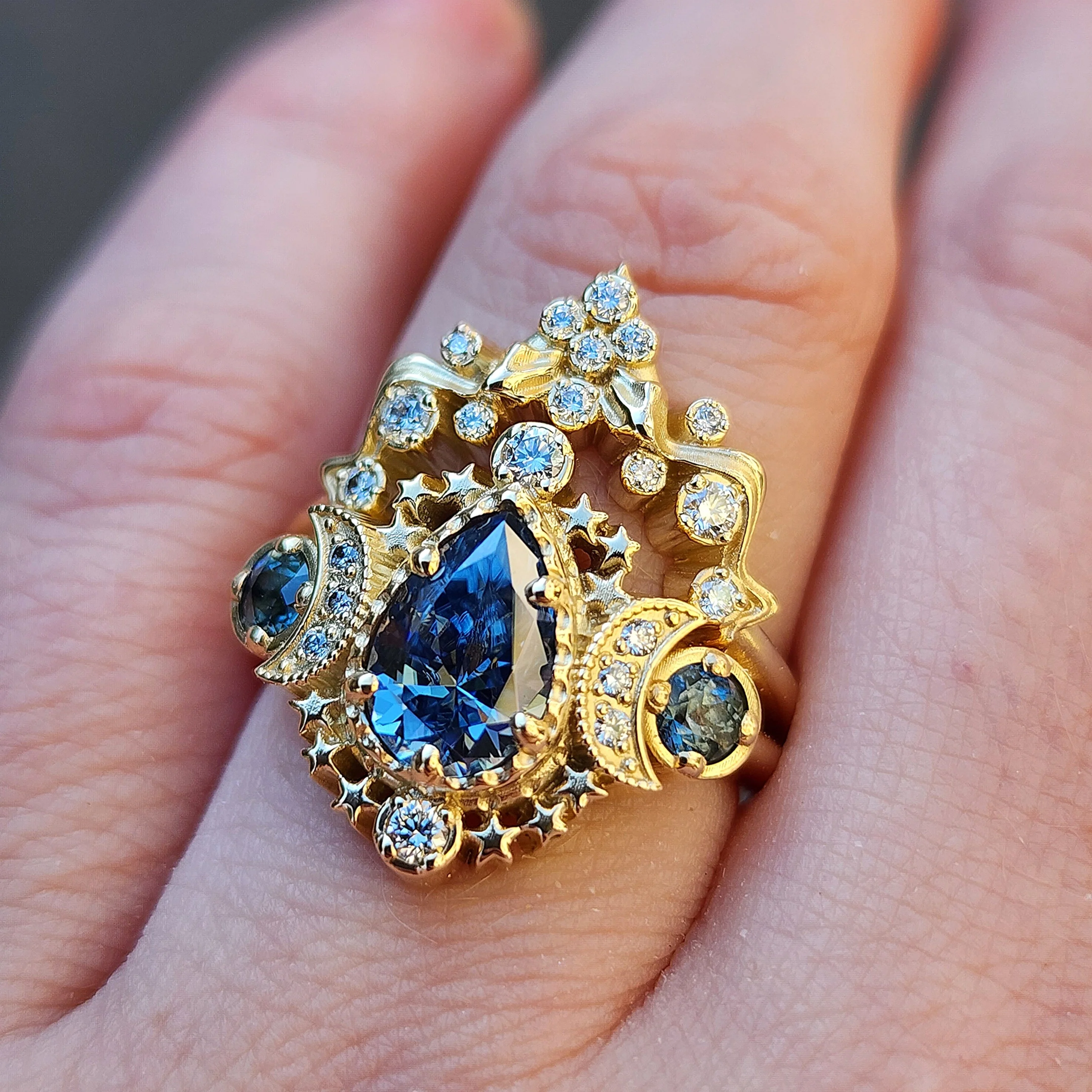 Nagini Snake Side Band with Diamonds Curved Chevron Stacking Ring 14k Gold - Handmade Fine Jewelry - Image 7