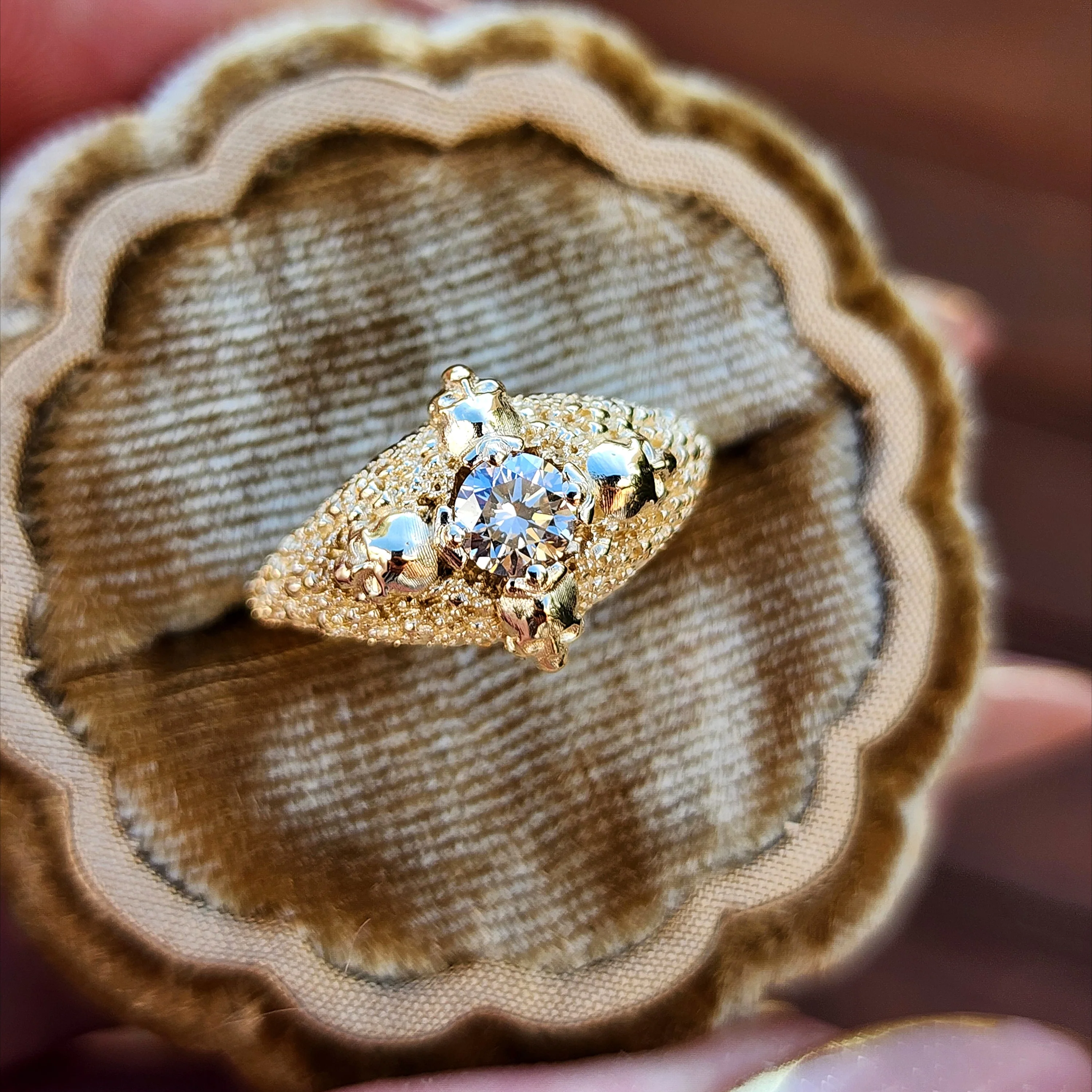 *Setting Only* Catacomb 4 Skull Solitaire Gothic Engagement Ring - Image 4