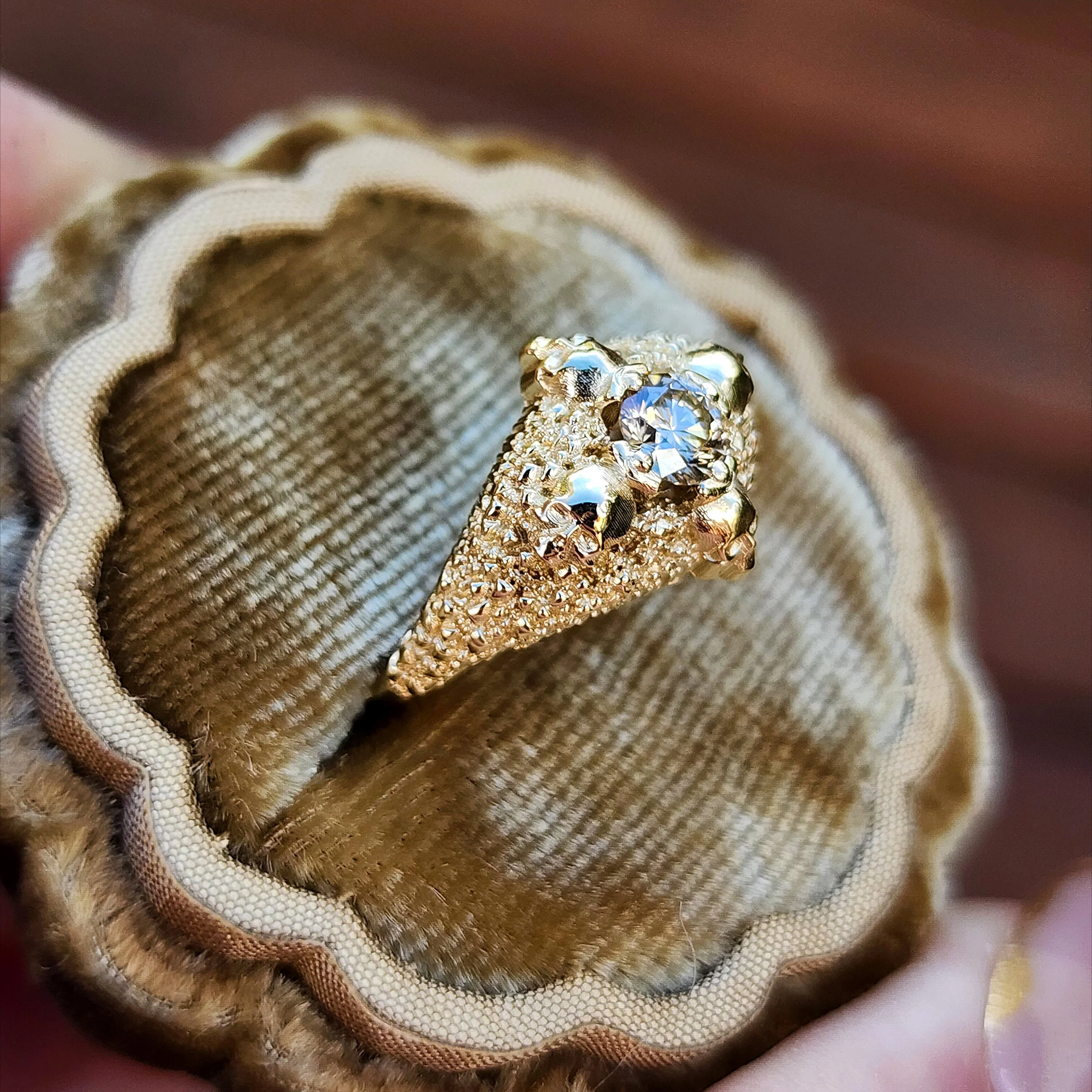 *Setting Only* Catacomb 4 Skull Solitaire Gothic Engagement Ring - Image 6