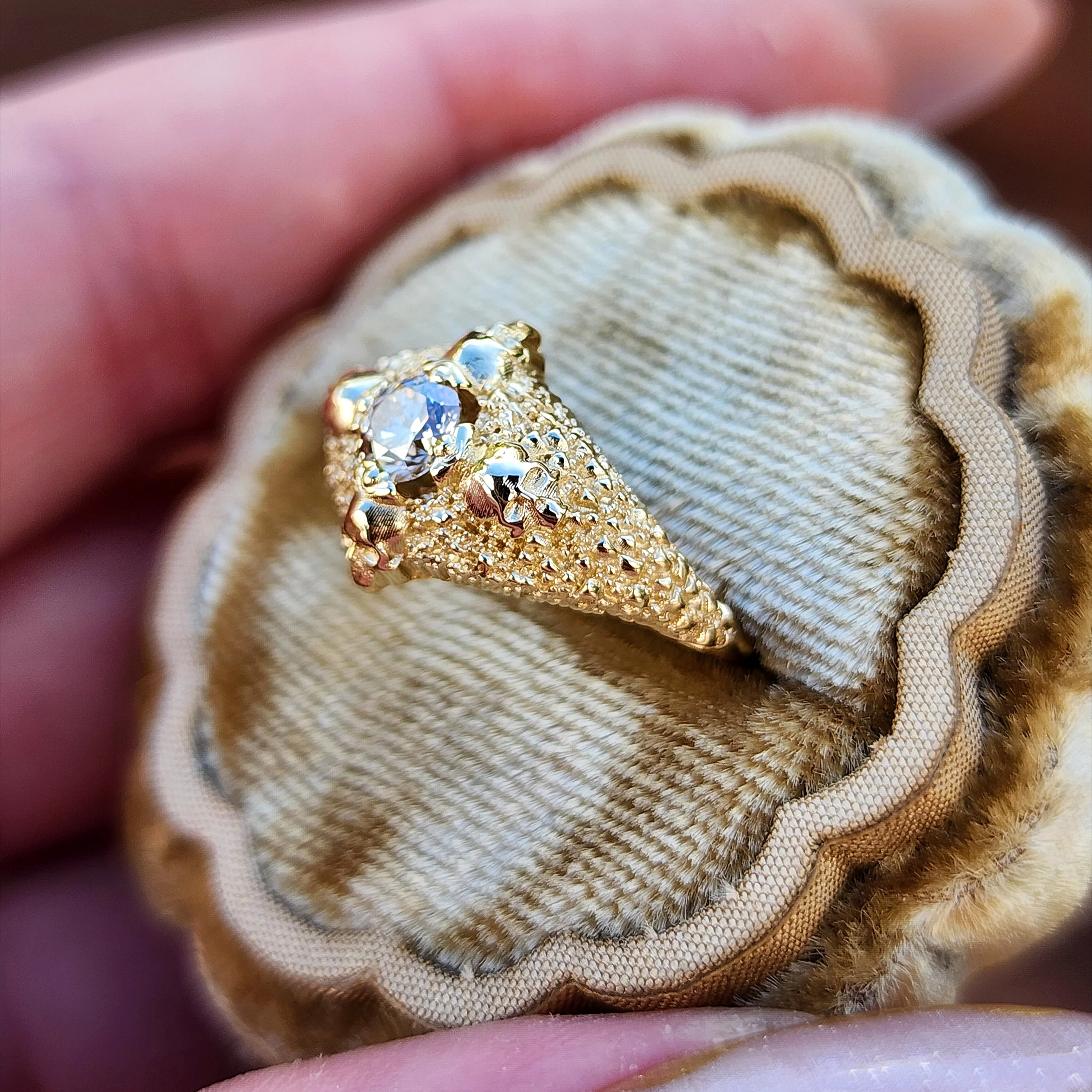 *Setting Only* Catacomb 4 Skull Solitaire Gothic Engagement Ring - Image 9