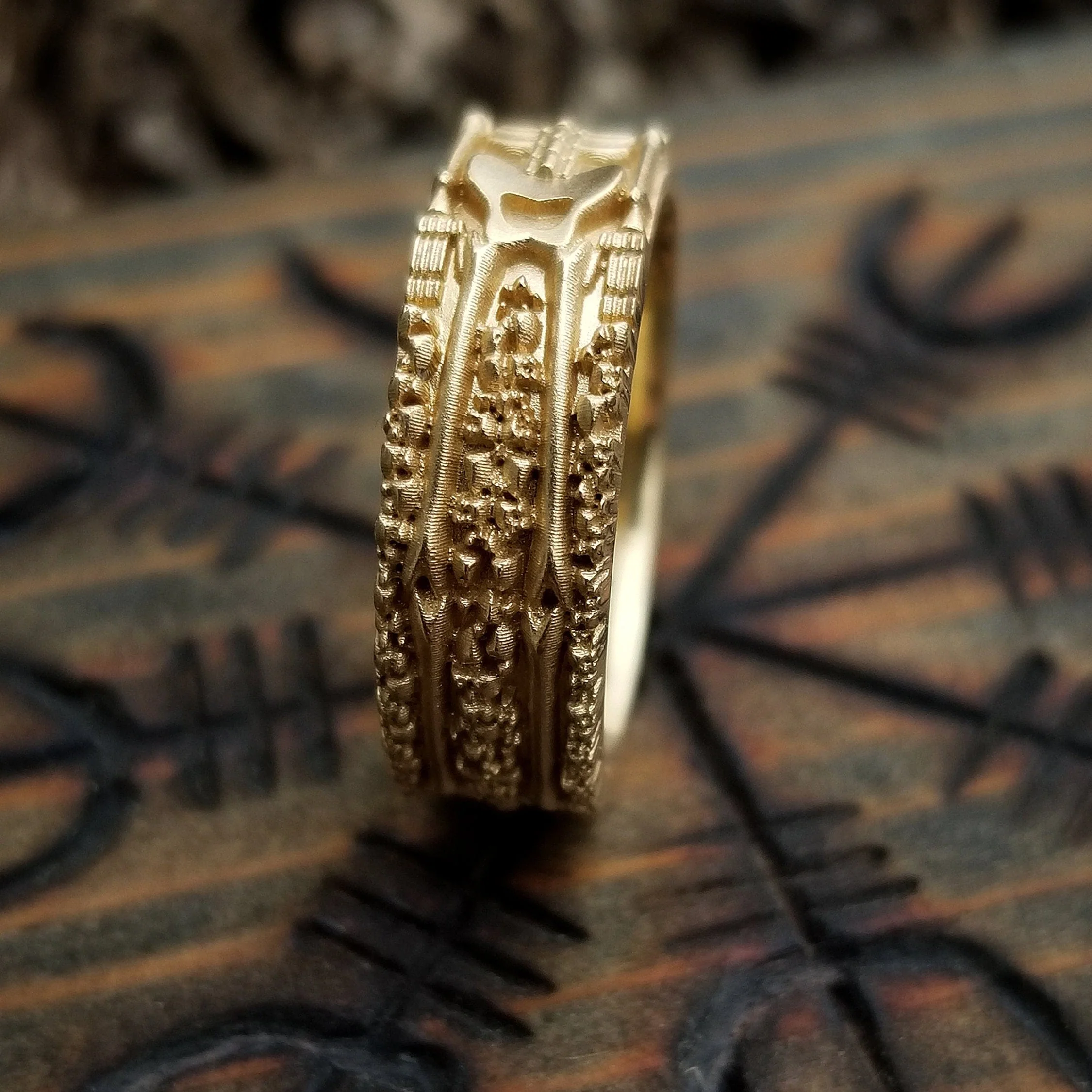 Till Death Do Us Part - Ladies Skeleton Wedding Band - 14k Gold - Image 8