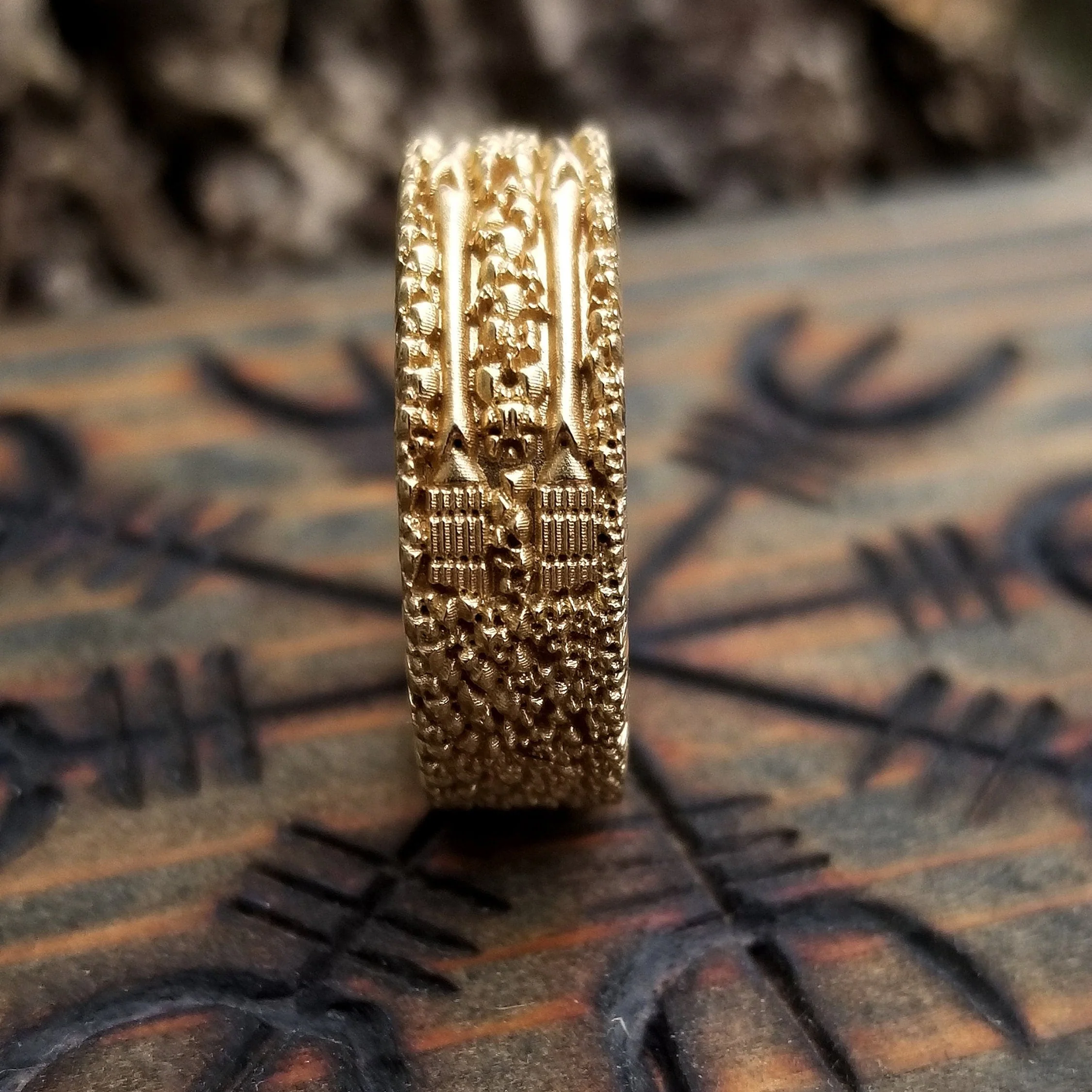 Till Death Do Us Part - Ladies Skeleton Wedding Band - 14k Gold - Image 9